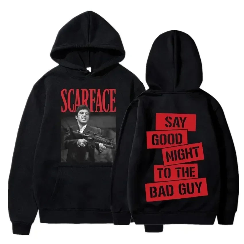 Scarface Tony Montana Graphic Hoodie – Oversized Unisex Streetwear