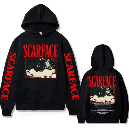 Scarface 90s Retro Hoodie – Oversized Unisex Streetwear